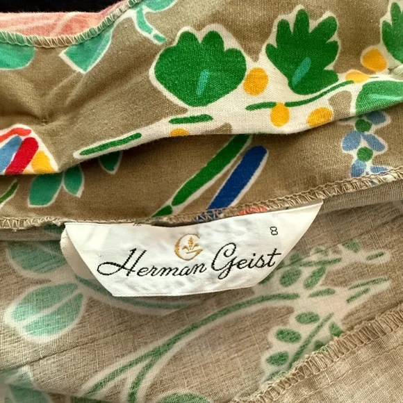 Vintage Herman Geist Midi Skirt Butterfly, Dragonfly & Floral Print 70’s Small-4 - Picture 11 of 16